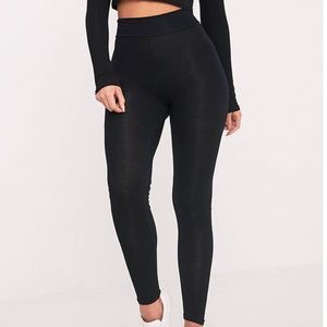 PLT Basic Black High Waisted Jersey Leggings